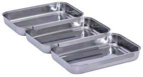 Set pentru șnițele argintiu din oțel inoxidabil – Maximex