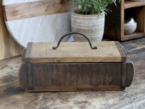 Cutie tip matriță pentru cărămizi, cu capac – lemn reciclat, Grimaud