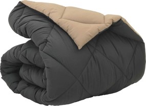 vidaXL Duvet de iarnă Antracit și Taupe 140 x 220 cm Microfibră