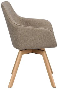 Set de scaune de sufragerie bej 2 buc. tapițat Alison – Rowico