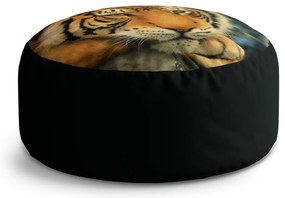 Taburet Circle tigru, portocaliu / negru