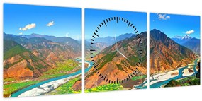 Tablou - Râul Yangtze (cu ceas) (90x30 cm)