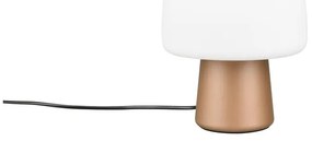 Veioză albă/în culoarea bronz cu abajur din sticlă (înălțime 27 cm) Steen – Trio