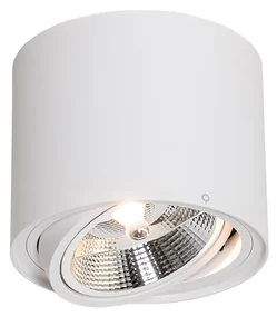 Spotlight modern de plafon alb rotativ și înclinabil AR111 - Rondoo Up