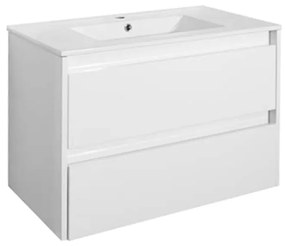 Mobilier de baie Porto 80 inferior cu lavoar alb