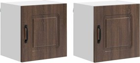 vidaXL Dulap de bucătărie Kalmar 2 pcs Stejar închis 40 x 31 x 40 cm