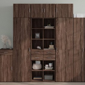 vidaXL Dulap înalt, stejar maro, 70x42,5x185 cm, lemn prelucrat