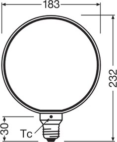 Bec LED vintage cu filament E27/4W/230V 1800K - Osram