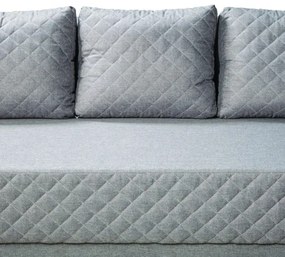 Canapea Extensibila Cu Lada De Depozitare Karla, Argintiu, 212 x 95 x 79 Cm