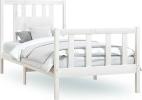 vidaXL Cadru de pat cu tăblie, 90x200 cm, lemn masiv de pin