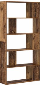 vidaXL Dulap pentru cărți Lemn vechi 80 x 24 x 159 cm Lemn compozit