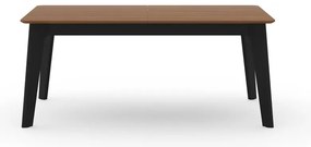 Masă de dining în culoare naturală extensibilă cu blat cu aspect de lemn de nuc 100x180 cm Shadow – TemaHome