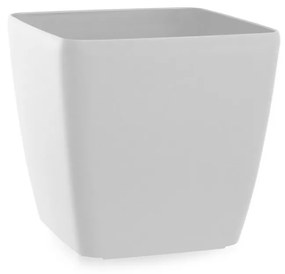 Flower Lover Ghiveci de flori Quadrato Easy albmat, 18 cm, 18 cm