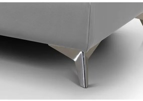 Canapea colțar extensibilă din piele SALERNO II stânga, gri