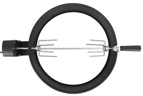 Set de rotisor cu inel pentru gratar, negru, 47 cm 47 cm, 1