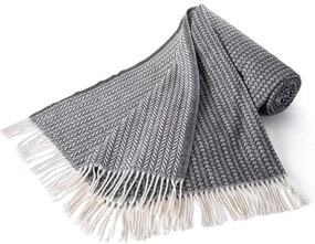 Pled cu franjuri LADA gri închis 150 x 200 cm