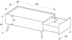 Măsuță de cafea Salome 5 (stejar) . 1109376