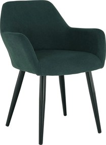 Scaun LACEY, verde/negru, stofa clasica/metal, 55x61x81 cm