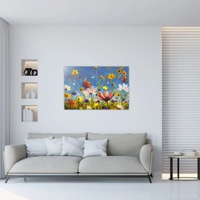 Tablou cu luncă înflorită (90x60 cm)