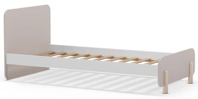 Pat pentru copii crem din lemn de pin 90x190 cm Nora – Marckeric
