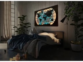 Li-Go 4709/DUB2 - Decorațiune LED de perete RGBW, LED/24W/230V, 125x74 cm, stejar + telecomandă