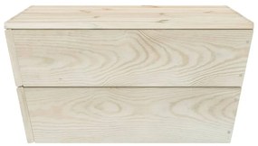Set mobilier gradina din paleti cu perne, 8 piese, lemn molid Antracit, 4x colt + 2x mijloc + masa + suport pentru picioare, 1