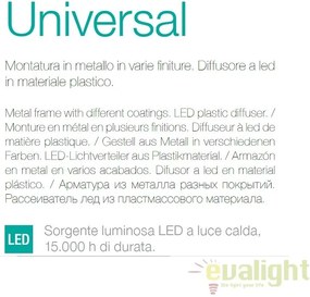 Aplica LED dim. 17x17cm, UNIVERSAL AP1 12W SQUARE BIANCO 138633