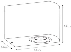 Aplică LED dimabilă de exterior Lucide 22861/05/31 ZORA 1xGU10/5W/230V IP44