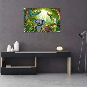 Tablou - Animăluțe vesele (90x60 cm)