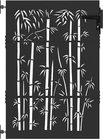 vidaXL Poartă de grădină Negru 85 x 125 cm Oțel vopsit în pulbere