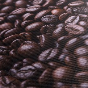 Tablou cu boabe de cafea (cu ceas) (90x30 cm)