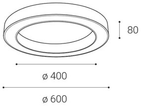 Plafonieră LED dimabilă SATURN LED/50W/230V 3000K/4000K negru LED2