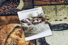 ANDRE 50090 covor lavabil Cafea bucatarie, anti-alunecare - maro