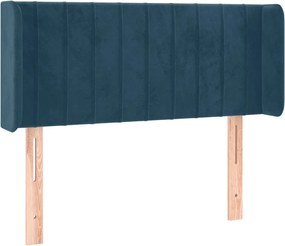 vidaXL Tăblie pat cu aripioare albastru închis 83x16x78/88 cm catifea