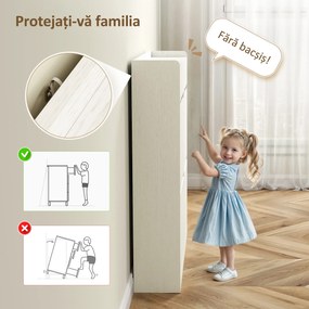 HOMCOM Dulap pentru Pantofi cu 4 Sertare Rabatabile și 2 Sertare Glisante Alb | Aosom Romania