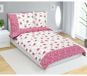 Lenjerie de pat din bumbac Bellatex trandafir roz, 140 x 200 cm, 70 x 90 cm
