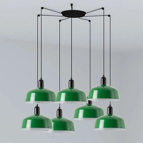 Lustra cu 7 pendule metal TATAWIN M verde