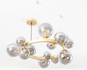 Lustră LED pe cablu Brilagi MILLA 15xG9/3W/230V auriu/fumuriu