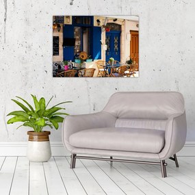 Tablou pe sticlă - ședere în Grecia (70x50 cm)