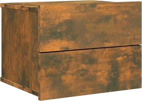 vidaXL Noptieră, stejar fumuriu, 40x30x30 cm, lemn prelucrat