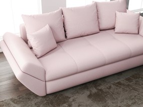 Canapea extensibilă dumonde cu ladă de depozitare si sezut confortabil din spuma high-density, Loana Enjoy Flamingo 250x100 cm