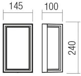 Aplică LED de exterior QUADRIS LED/12W/230V IP54 antracit Redo 90533
