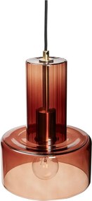 Lustră maro cu intensitate reglabilă cu abajur din sticlă ø 20 cm Ripple – Hübsch