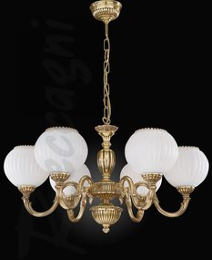 Candelabru din alama cu 6 brate design italian 9350