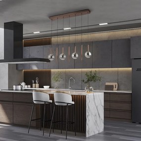 Lustra cu 7 pendule LED suspendate Sapore