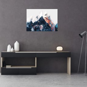 Tablou pe sticlă - Pădure, abstrecție (70x50 cm)