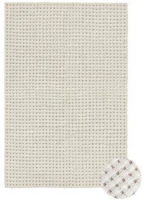 Covor fildeș lavabil, țesut manual din lână 140x200 cm Unexpected Wool – Lorena Canals