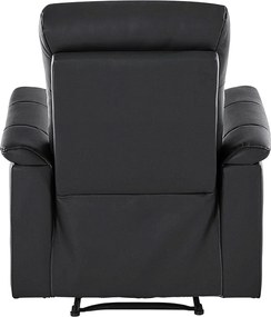 Fotoliu negru de relaxare cu tapițerie din piele Southbrook – Støraa