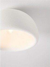 Lustra aplicata tavan cu textura granulata Davo 43cm, alb piatra