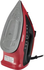 La mâna a doua: Fier de calcat Mesko MS 5031, 3000W, Placa ceramica, Oprire automata, Sistem anti-calcar, Rosu/Negru